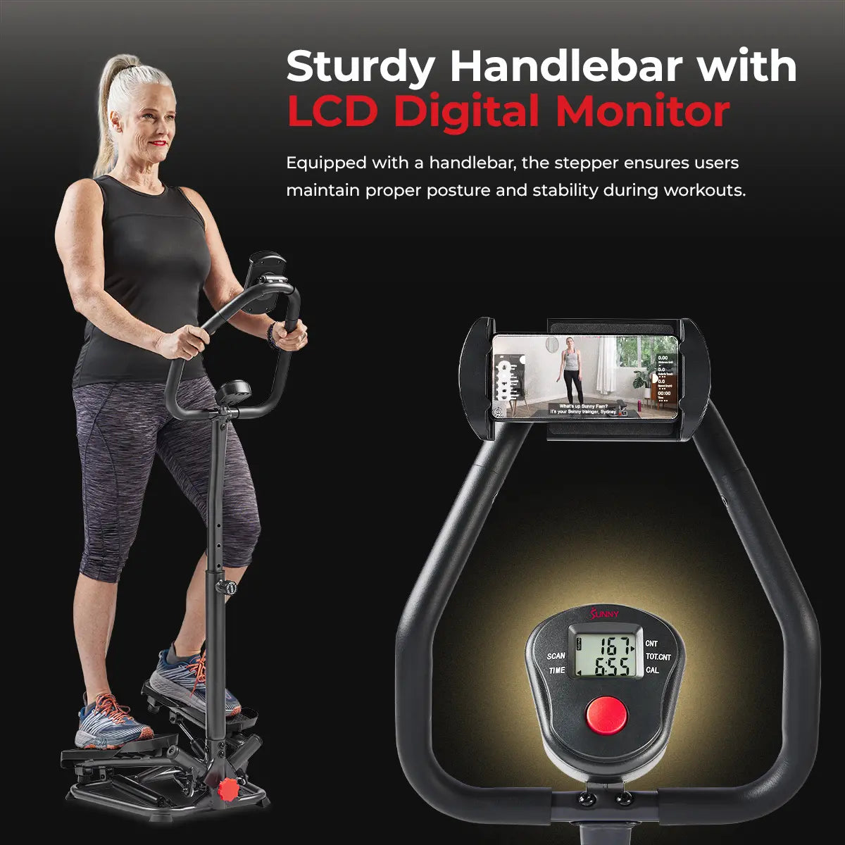 Twist Stair Stepper with LCD Monitor